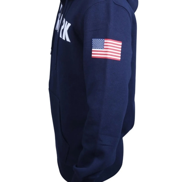 New York zip up fleece hoodie navy blue, new, embroidered letters, XL, NICE! - Picture 5 of 7